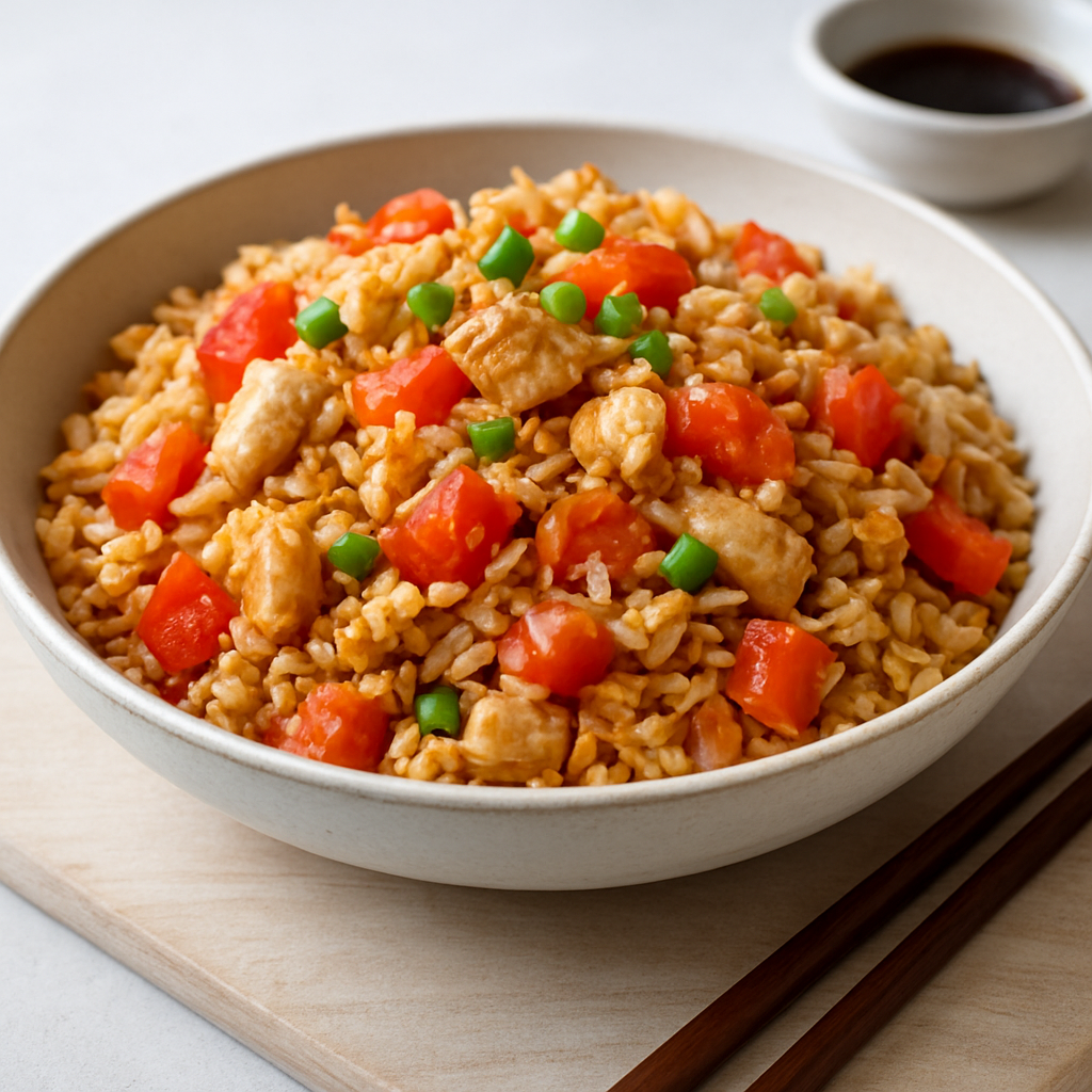 Chinese Tomato Chicken Fried Rice